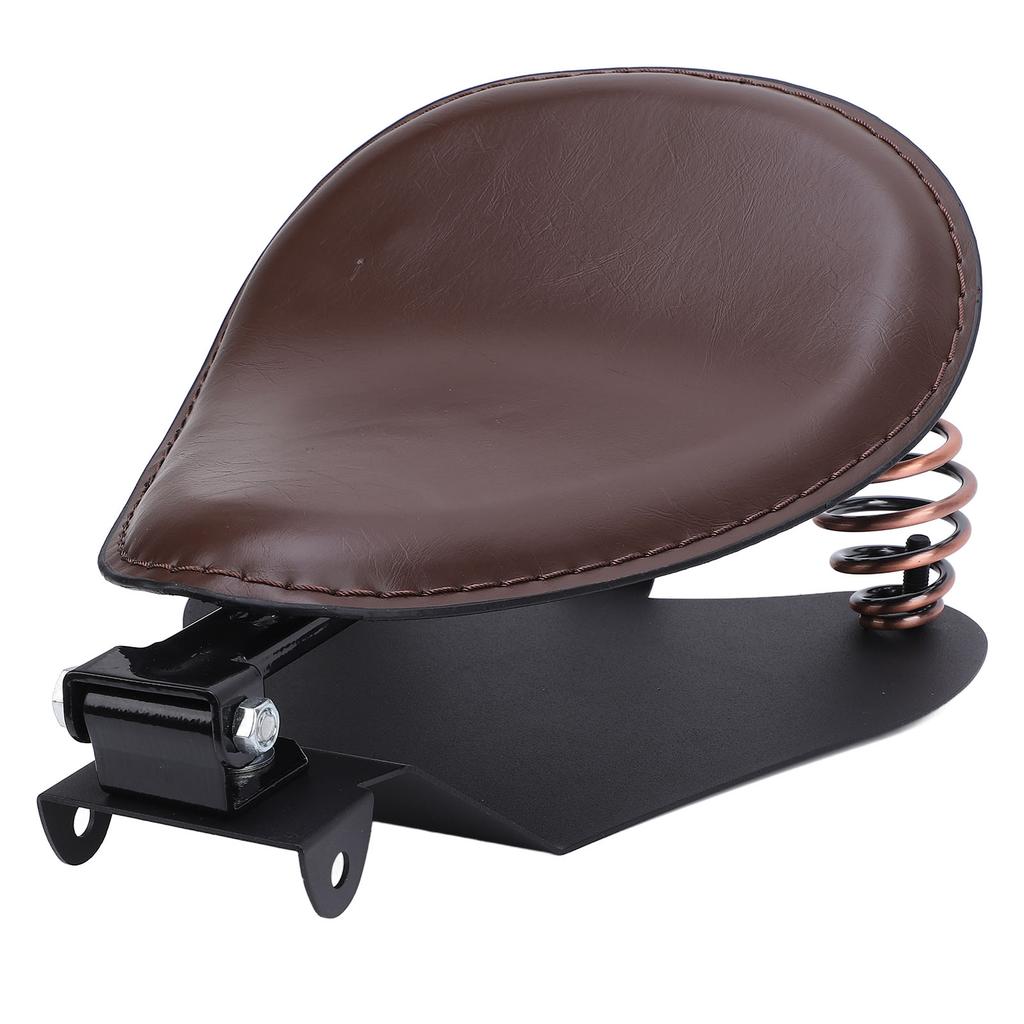 Motorcycle   Seat with Spring Bracket Kit Faux Leather Strong Support   Fit for Retro Motorcycle