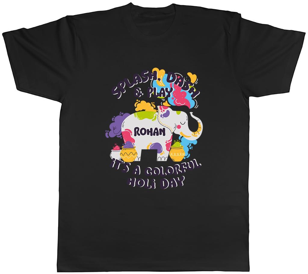 Personalised Holi Festival Splash Dash Play Unisexs TShirt Tee Gift Top