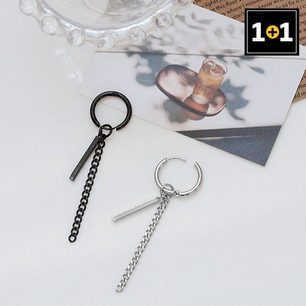 [1+1] Surgical Piercing Chain Drop Bar