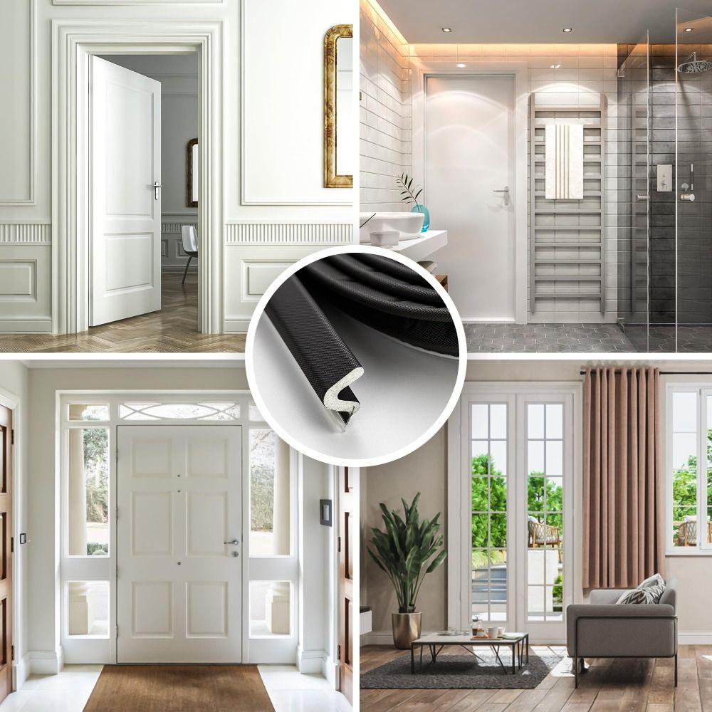 Q-Shaped Foam Door Seal Strip Noise Cancelling Exterior Door Weather Stripping  Window