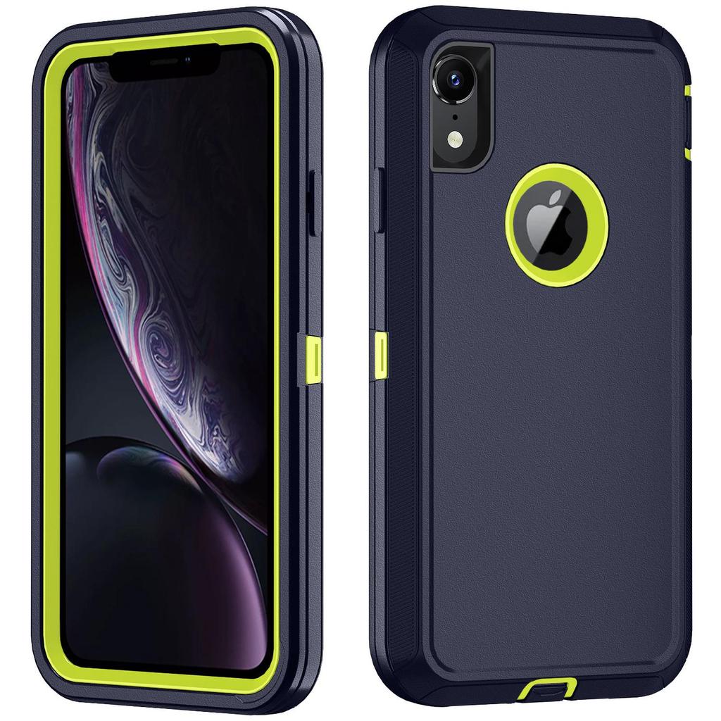 iPhone XR Ударопрочный Тройной Защитный Робот-Чехол - Эксклюзивный Дизайн 3-в-1