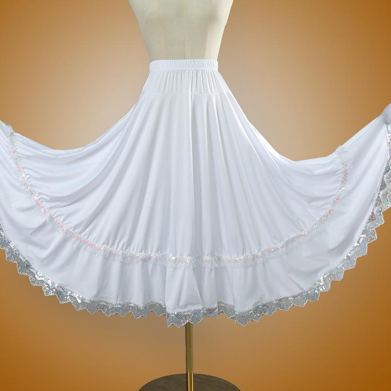 Square Dance Stage Costume: High Waist Ethnic Swing Skirt for Women (Adult, Spring/Summer)