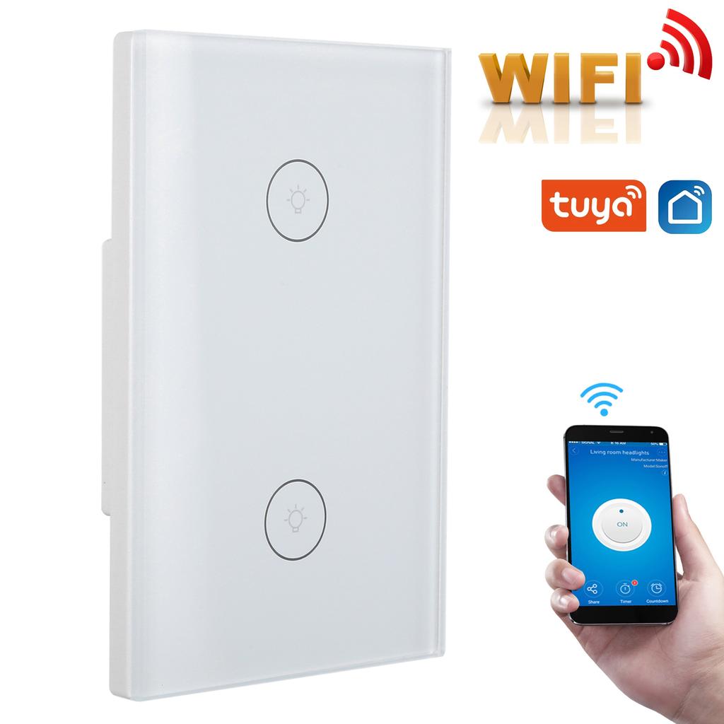 Интеллектуальный сенсорный выключатель света WIFI беспроводное приложение голосовое дистанционное управление синхронизацией для TUYA 10A