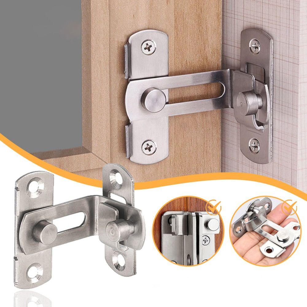 Черный противоугонный правый угол безопасности с винтами откидной засов дверной замок домашняя фурнитура дверная пряжка