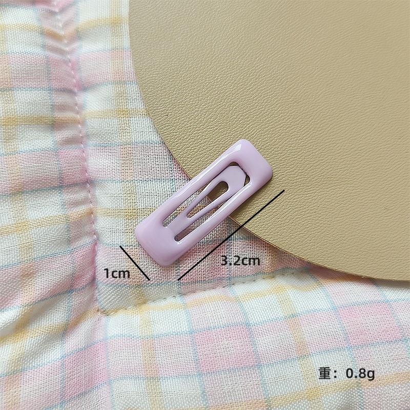 Mini Square Clip 3cm Sweet BB Clip Candy Color Summer Children's Broken Hair Macaron Color Side Clip Hairpin Hair Accessories