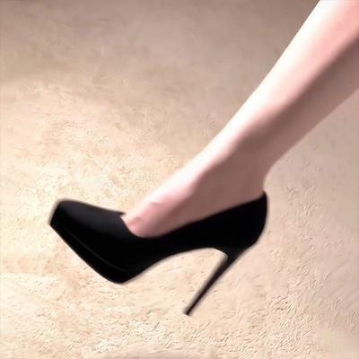 Черные водонепроницаемые туфли-стилеты на высоком каблуке женские осенне-зимние 2025 новые остроносые замшевые темпераментные красивые и не утомляющие ноги туфли