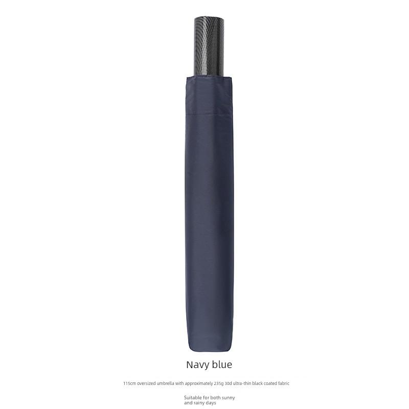 115cm Double-Sized Ultra-Light Umbrella, Dual-Use Sun and Rain Umbrella, Black Coating Sun Protection Umbrella, Carbon Fiber Manual 70% off Umbrella
