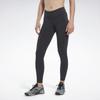 Reebok Спортивные леггинсы женские Lux Graphic однотонные с высокой талией Черные HN6035