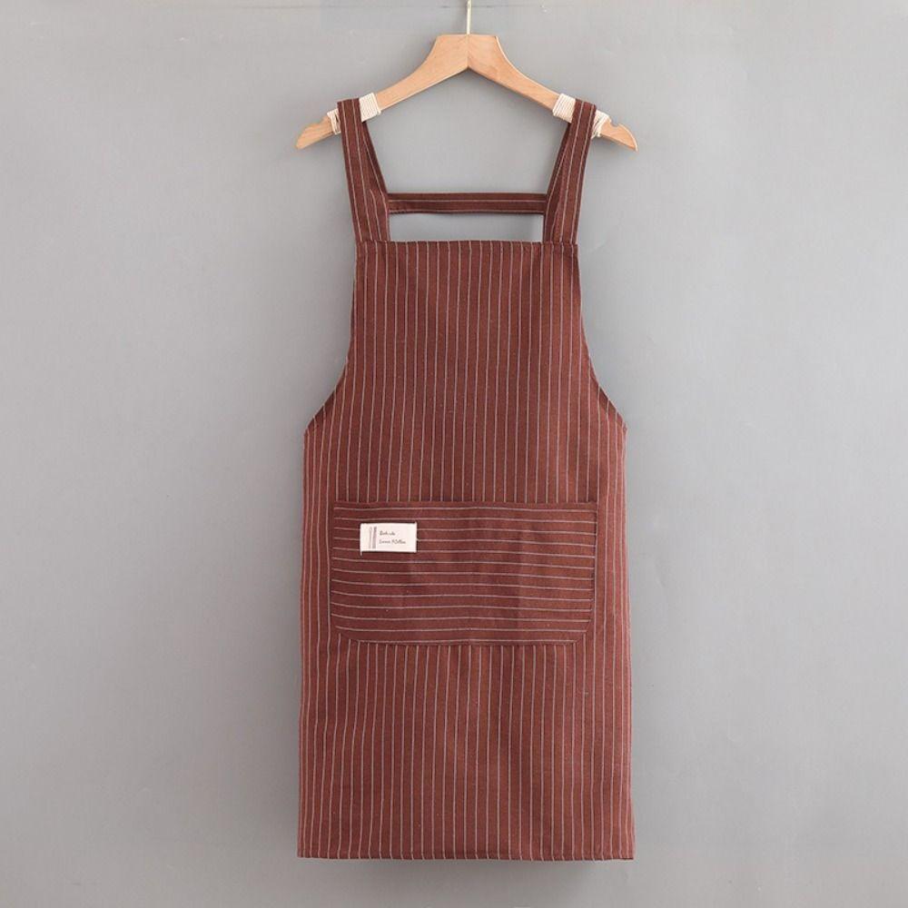 Аксессуары для уборки Кухонный фартук из хлопчатобумажной ткани Фартук для кофейни для мужчин и женщин