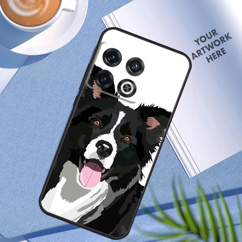Border Collie Watercolor Case For OnePlus 12 12R 11 9 10 Pro 10R 10T 9R 8T Nord 3 CE 2 Lite 2T N10 N20 N30 CE4 Cover