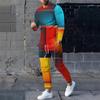 Мужские спортивные костюмы с 3D-принтом, мужские свободные футболки с длинным рукавом, брюки, спортивный костюм, модные повседневные уличные топы, комплекты из 2 предметов