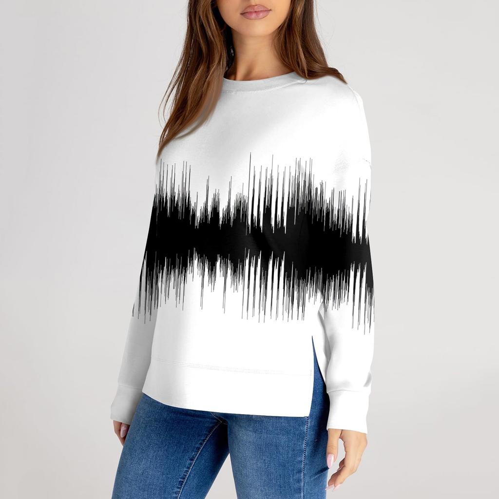 Женский повседневный модный однотонный свитер с круглым вырезом и длинными рукавами