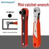Magnetic Mini 36-Tooth Reversible Ratchet Wrench with Quick-Release Plastic Ring for Tight Spaces