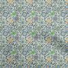 Cotton Flex Dusty Green Fabric Asian Suzani  Sewing Material Print Fabric By The Yard 40 Inch