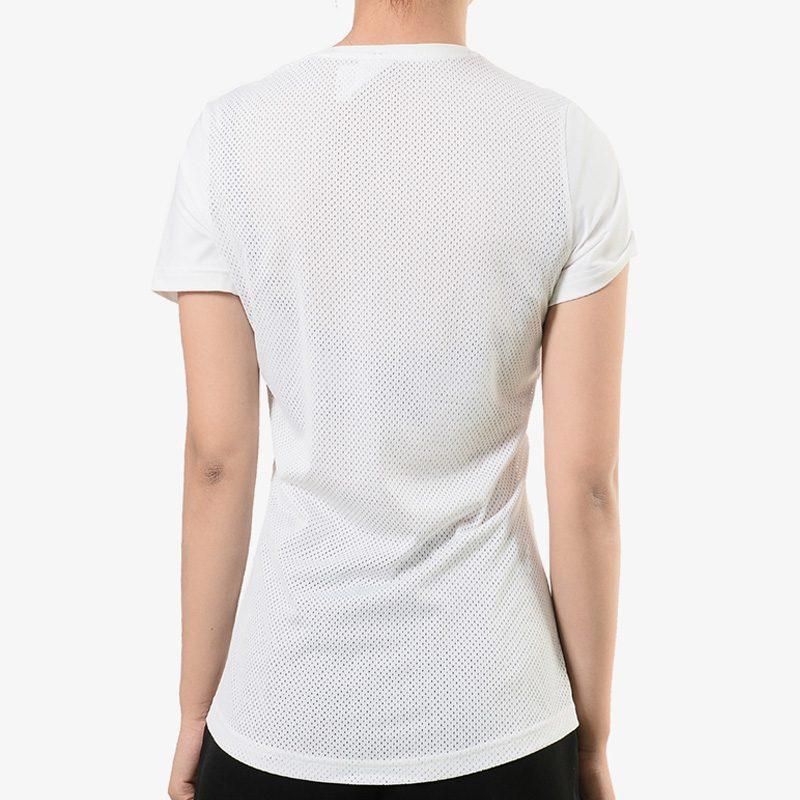 Adidas T Shirts Women's White Crew Neck Thin Straight Fit DU2080