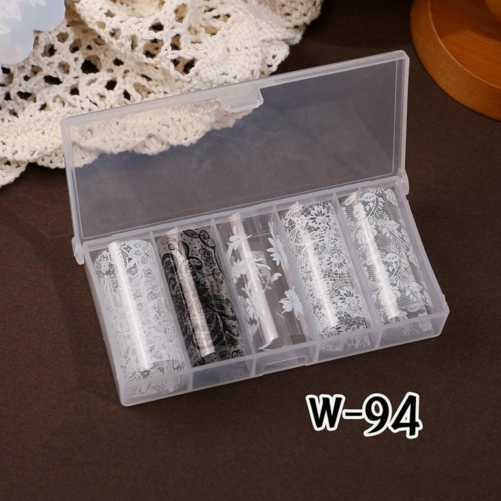 Laser Nail Stickers Black White Nail Decals Fashion Manicure Decals  Manicure DIY