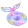 Transparent Glitter Inflatable Swim Tube With Handle Swim Float Swimming Lifebuoy  Swimming