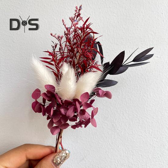 6 шт. искусственный букет из сухоцветов в стиле бохо, мини-букет цветов своими руками, ваза для свадебной вечеринки, домашнего офиса, стола, центральное украшение