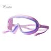 Детские очки для плавания с зажимом для носа, водонепроницаемые, без утечек, с защитой от запотевания и УФ-излучения, прозрачные линзы, силиконовые очки для мальчиков и девочек, подводное плавание с маской и трубкой