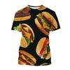 Mens Breathable Quick-Dry Short Sleeve T-Shirt With 3D Digital Print Loose Fit Cotton-Blend Sports