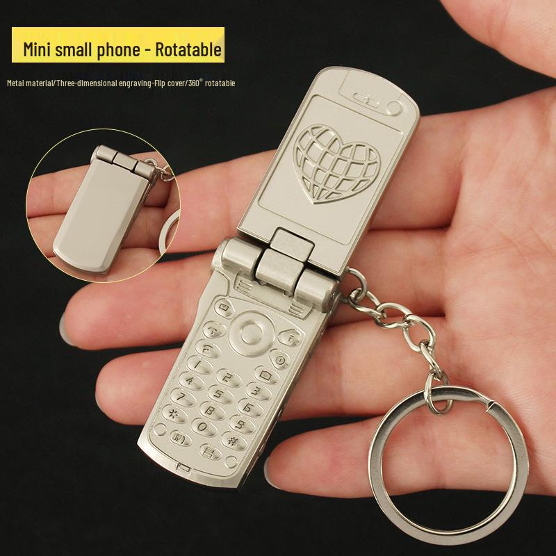 Креативный вращающийся металлический мини-брелок для телефона, игрушка-подвеска, 4 см