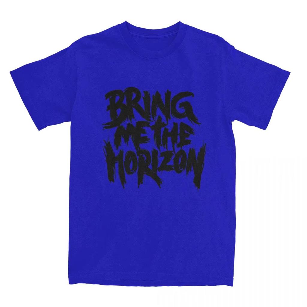 Футболка Bring My Horizon Футболка BMTH Music Футболка с коротким рукавом Y2K Забавный топ Летний хлопок Круглый вырез Очень большая Харадзюку