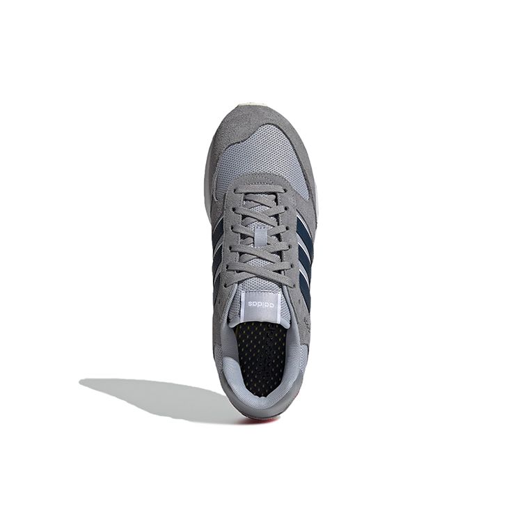 adidas Neo Run 80S Ретро Удобная Амортизация Нескользящая Износостойкая Низкий Верх Повседневные Кроссовки для Бега Унисекс Серый Синий GV7305
