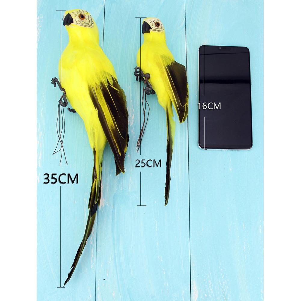 25/35cm Handmade Simulation Parrot Feather Ornament Garden Bird Prop Decoration
