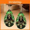 Halloween Themed Horror Skull Pumpkin Pattern Women Earringsfor Costume And Themed Events