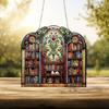 Хэллоуин Ловец солнца Витражное окно Подвесной ловец солнца Акриловый призрак Растение Книжная полка Украшение для окна Настенный декор
