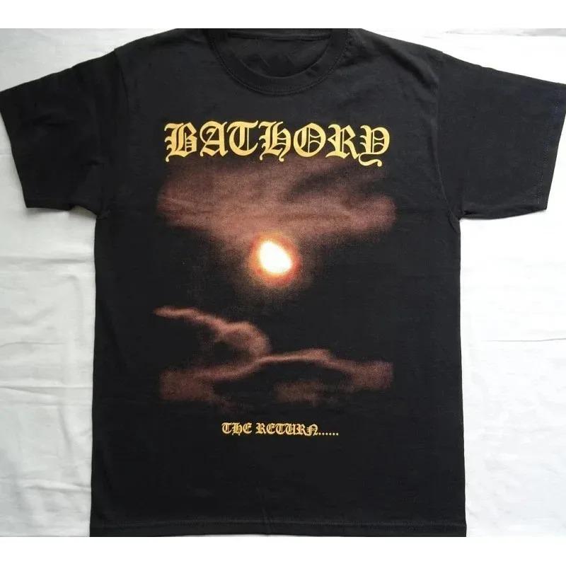 Bathory The Return of the Darkness and Evil Album Tee Dark Bauhaus Design Black Metal Fan Comfortable Women And Men Tshirts