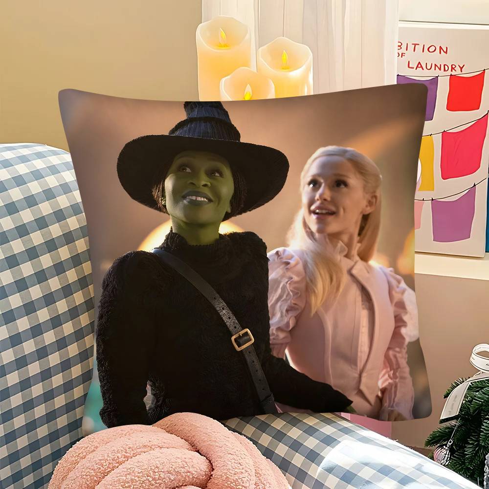 Чехол на подушку Wicked Movie Модный квадратный чехол на подушку Спальня Диван Гостиная Декор в стиле Ins Отдых