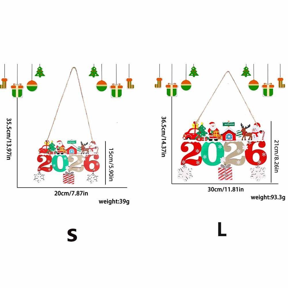 Dwarf Design Wooden Christmas Pendant Hanging Style Snowman Door Hanging Ornaments Year 2026 Elk Christmas Door Decoration
