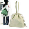 Drawstring Shoulder Bag Women's Handbag Lightweight Water-Repellent Nylon Tote Bag