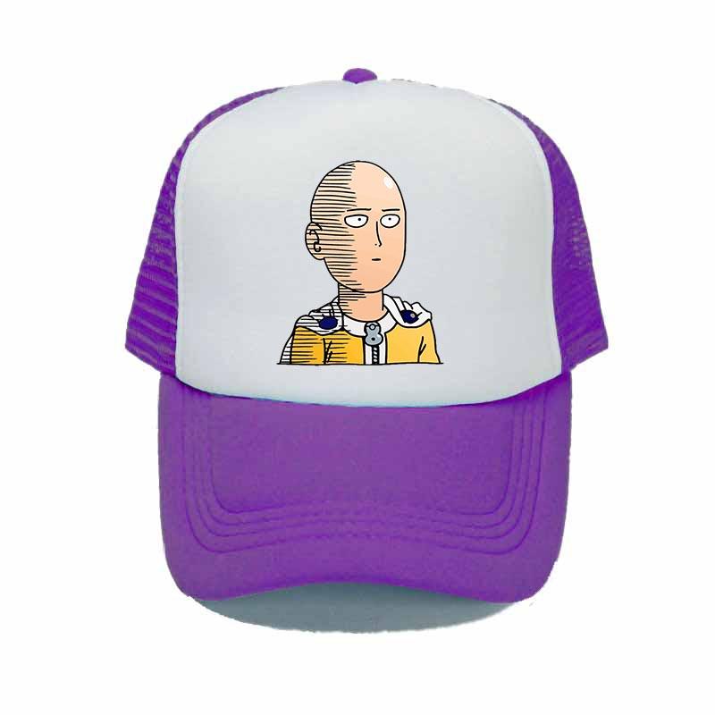 One Punch Man Mesh Dad Hat Japanese Anime Fans Casual Bone Gorras Cap For Women Unisex Webcomic Bald Hero Baseball Cap YY316
