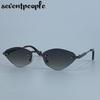 Солнцезащитные очки Polygon без оправы с маленькой оправой Женские Роскошный бренд Винтажные Металлические Шестиугольные Солнцезащитные очки Классические Безоправные Очки UV400