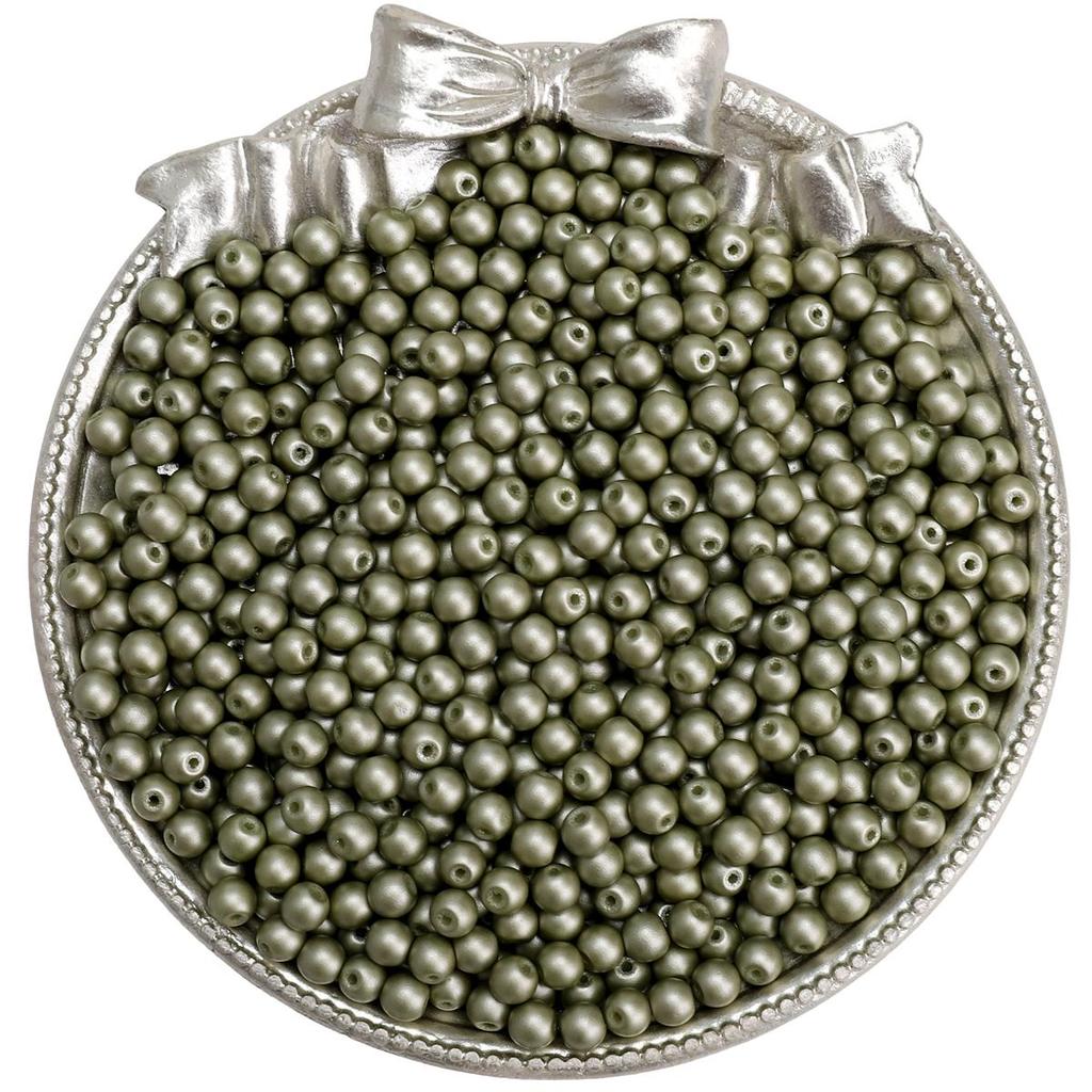 Разноцветные чешские стеклянные бусины для изготовления украшений - 100 круглых шт.