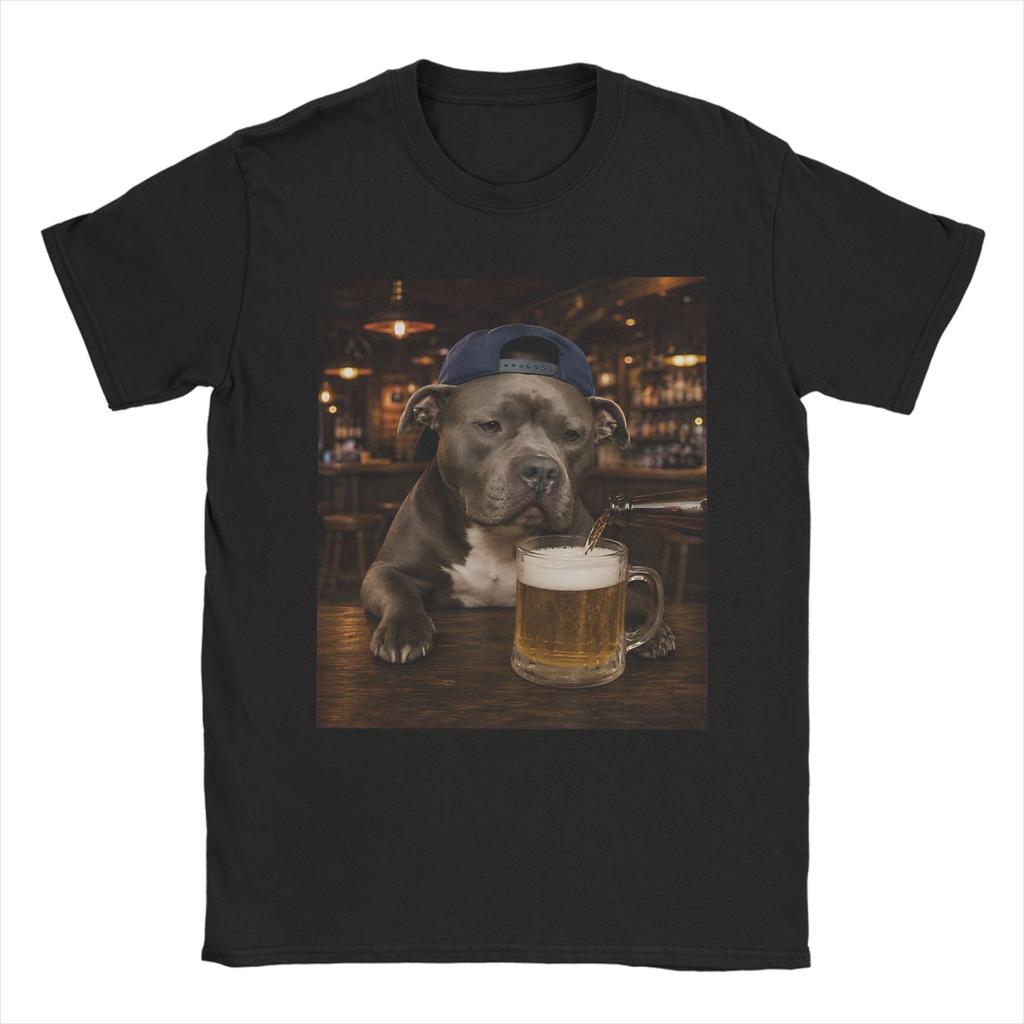 Unisex Unisex Tshirt Funny Patriotic Pomeranian Dog Drinking Beer American Pure Cotton Tees T Shirts Crewneck Clothing Plus Size