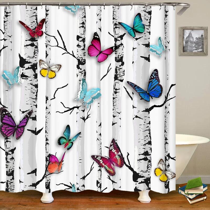 Забавный динозавр занавеска для душа ванная комната динозавр крутой для детей мальчики силуэт животное тень мультфильм белая ткань ванная комната домашний декор