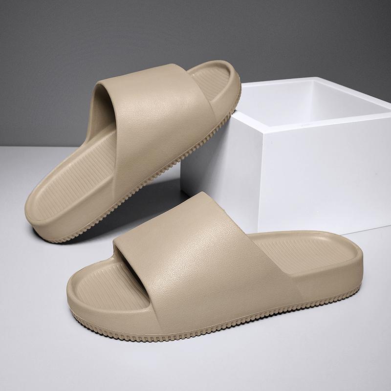 Модные тапочки для дома, сандалии, мягкие и удобные, износостойкие, нескользящие, для мужчин, тапочки для ванной, толстая подошва, унисекс, новые