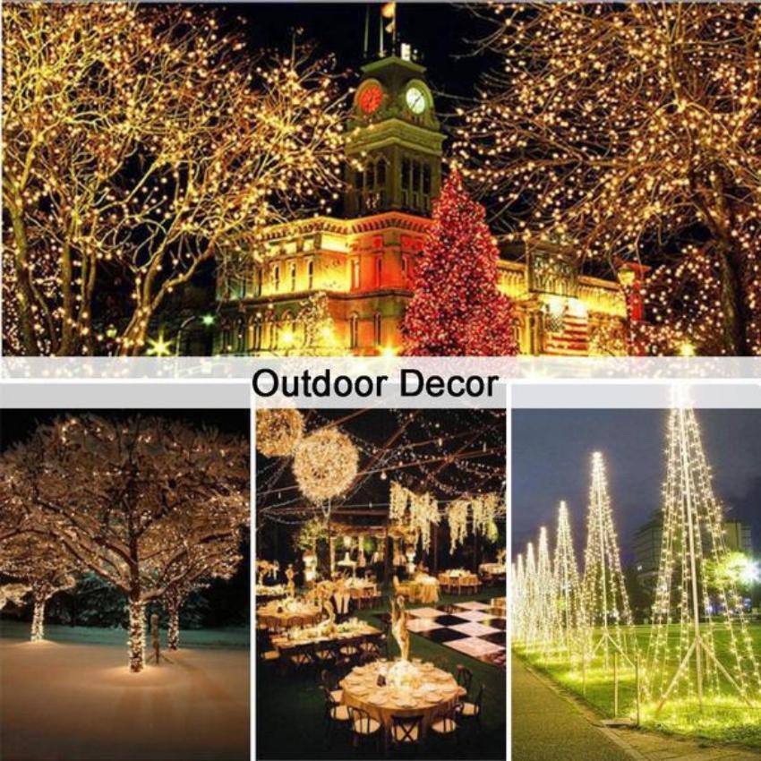 8-function Solar Led Copper Light String Outdoor Waterproof Courtyard Christmas Day Decorative Light String