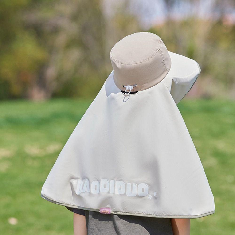 Big Brim Baby Fisherman Hat Sun Protection Extended Shawl Sunscreen Hat Bucket Cap Neck Cover Children Beach Cap Outdoor