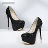 Fashion 16CM Thin High Heels for Women Platform Patent Leather Stiletto Shallow Modern Shoes Sexy Club Party Pumps Red Black Heels Women