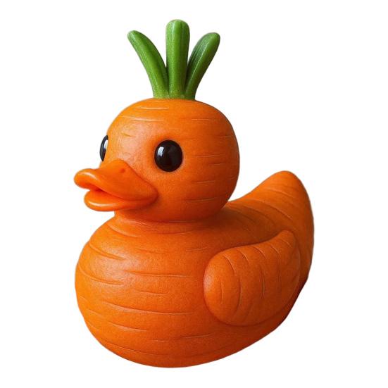 Vegetable Duck Figurine Tomato Carrot Mushroom Onion Potato Cabbage Pepper Duck Statue Resin Sculpture Home Office Decoration Ornament