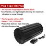 17inches Rechargeable Electric Vibrating Massage Foam Roller 4 Speed Muscle Recovery Black