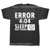 Artistic Computer 404 Error Not Found T Shirt Funny Birthday Gifts For Men Coder Geek Programmer T-shirt Large Size Casual Tee