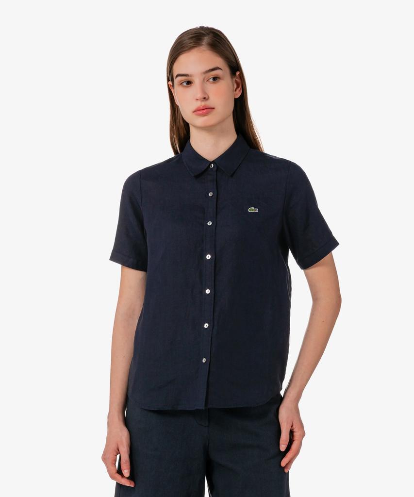 LACOSTE Женская новая классическая рубашка с коротким рукавом Cf139E-56G 166