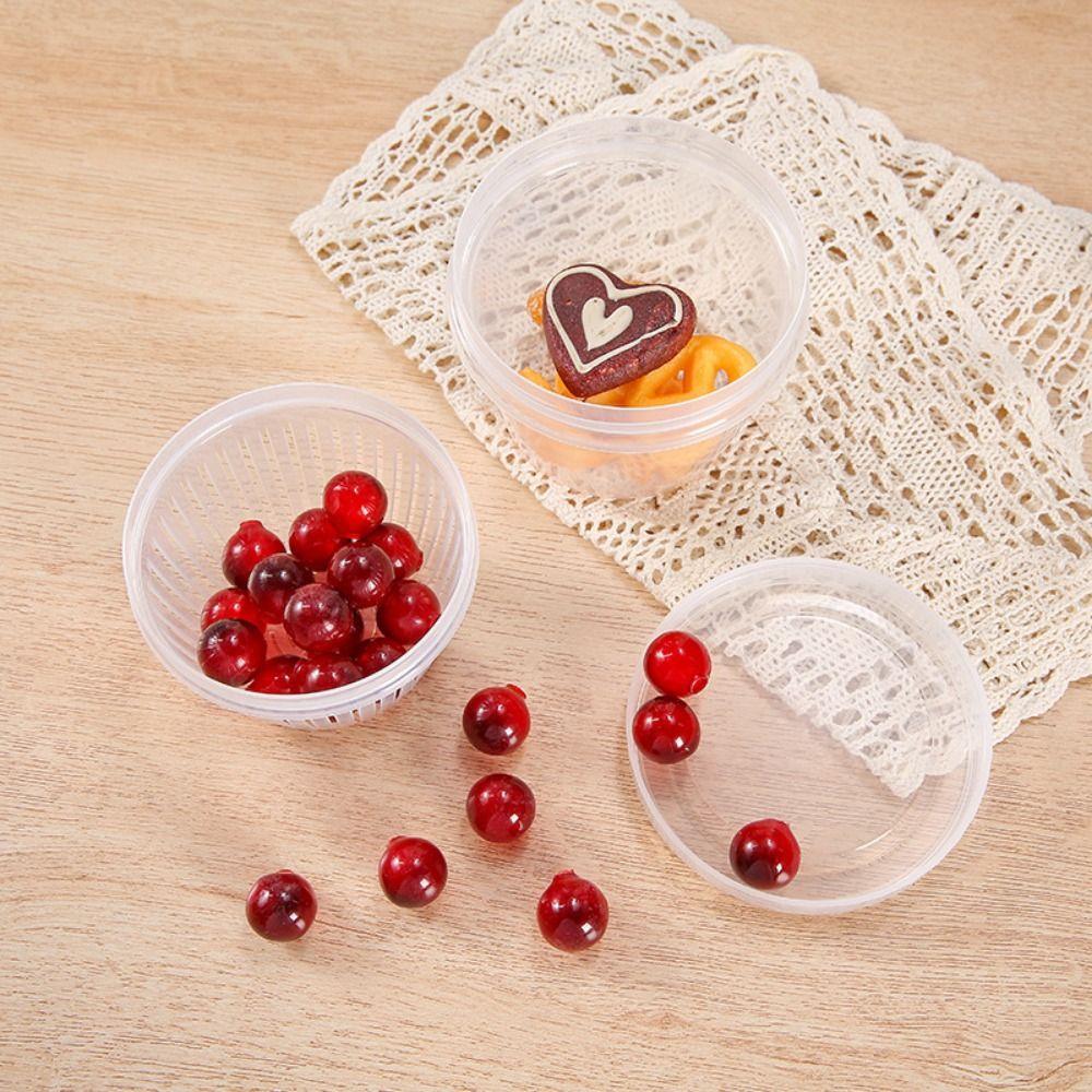Fresh-Keeping Round Drain Storage Box Sealed Refrigerator Storage Box Refrigerator