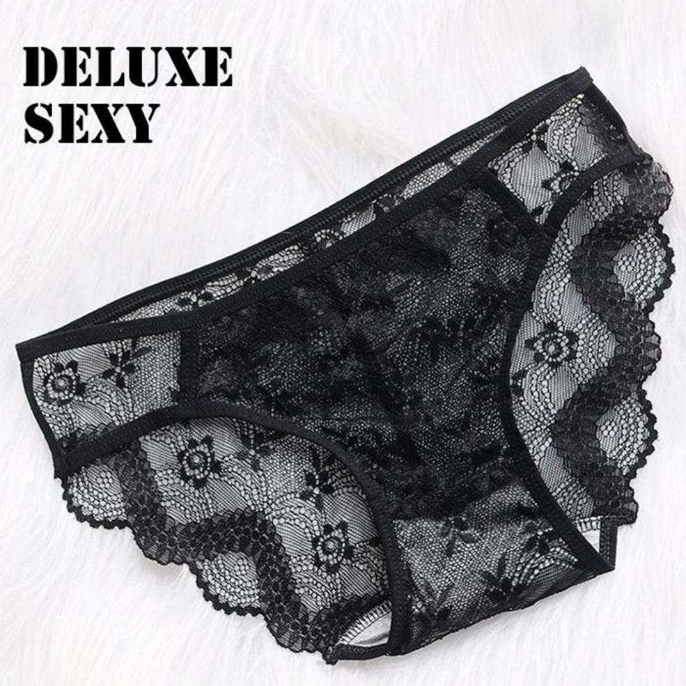 Summer Women Lace Flower Panties Low-Rise Underwear Trendy Lace Briefs Female Soft Underpants Lingerie