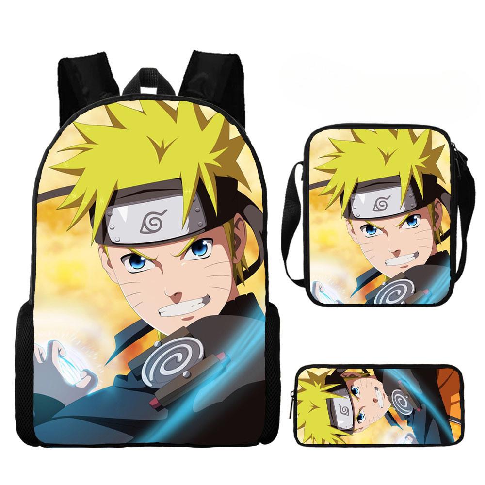 Детский рюкзак Наруто из легкого прочного материала для школы и путешествий